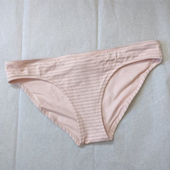 NWT Aerie Pink Striped Bikini Top and Bottoms - Picture 1 of 14